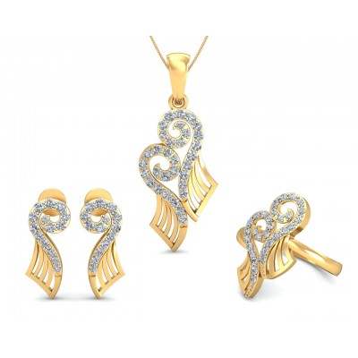 Sana Diamond Pendant set in 14k gold